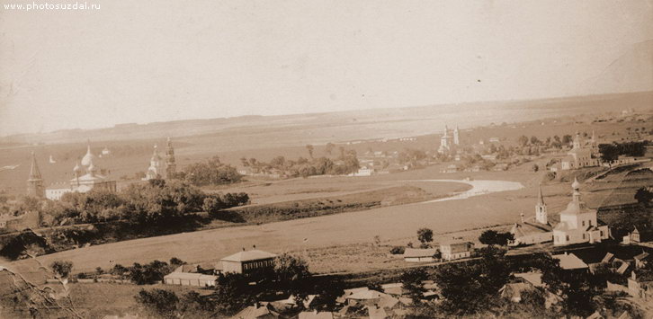 Вид на Суздаль с Преподобенской колокольни фото начала XX века