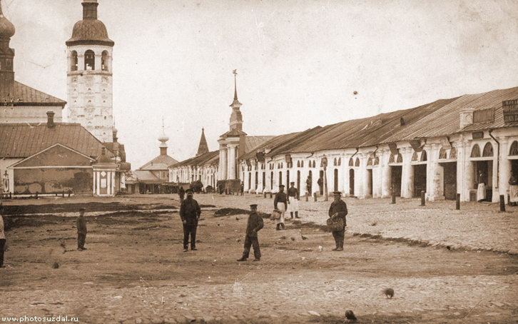 Суздальские Торговые ряды и базарная площадь в начале XX века