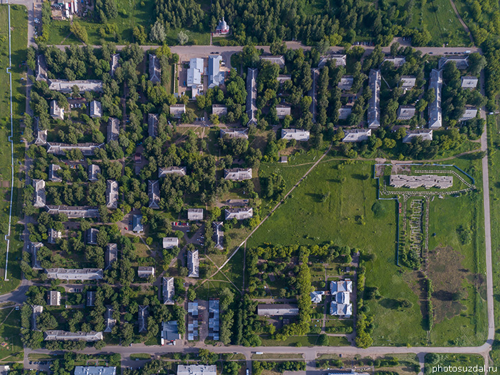 Город Суздаль улица Советская фото с квадрокоптера