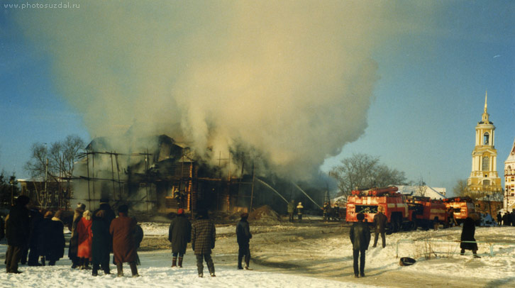 Фото крупного пожара в Суздале