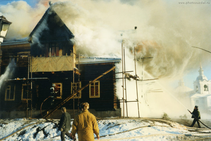 Фото пожара в Суздале